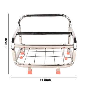 Stainless Steel Chakla Belan Stand <b>Rolling</b> Pin Tawa Chimta Holder Durable Kitchen Organizer <b>Rack</b> - Product Image 4