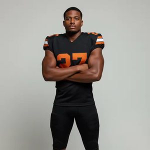 Uniforme de Fútbol Americano Personalizado de Alta Calidad para Hombre, Talla Grande, Transpirable, 100% Poliéster, Impresión por Sublimación, Servicio OEM - Product Image 1