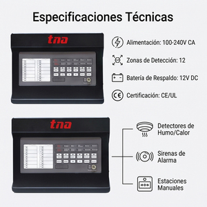 แผงควบคุมระบบแจ้งเหตุเพลิงไหม้แบบธรรมดา Tanda TXC7002 Advanced LCD 2 โซน - Product Image 3