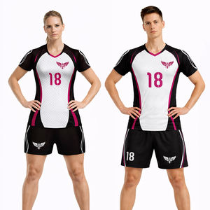 ชุดวอลเลย์บอลแบบกำหนดเองปี 2026 สำหรับผู้ชายและผู้หญิง เสื้อและกางเกงขาสั้นแบบซับลิเมชั่น ชุดทีมพร้อมหมายเลขส่วนตัว ชุดกีฬาสโมสร - Product Image 1