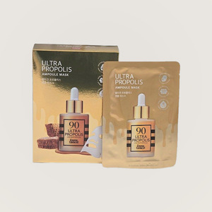 แผ่นมาส์กหน้าเกาหลี แก้วสกิน JAMINKYUNG Jamingyeong Propolis Ampoule Mask 20 กรัม 10 แผ่น แผ่นมาส์กหน้าสีชมพู - Product Image 6
