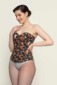 เสื้อครอเซ็ทวินเทจสำหรับผู้หญิง เซ็กซี่ กระชับสัดส่วน ระบายอากาศได้ดี ดีไซน์ทันสมัย ผ้าปักลาย สำหรับสาวพลัสไซส์ - Product Image 3