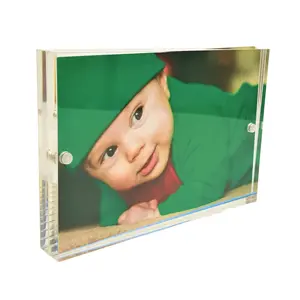 Acrylic Rectangle High Quality Baby Clear Block Photo Frame for Desktop