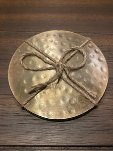 Royal Vineyard Brass <b>Coaster</b> Set Handcrafted Premium <b>Drink</b> <b>Coasters</b> Heat Resistant Table Protector Luxury Entertaining Gift - Product Image 6