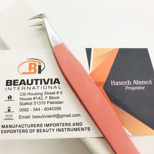 แหนบต่อขนตาปลายแหลมแบบด้ามจับแข็งแรงทำจากสเตนเลสบูตแบบบางโลโก้ออกแบบได้ตามต้องการ - Product Image 5