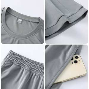 Camisetas Deportivas de Secado Rápido de Manga Corta, Camisetas de Fitness y Camisetas de Running para Hombre, Conjuntos Deportivos Transpirables - Product Image 2