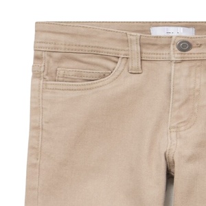 Pantalones de Algodón Twill Rectos y Ajustados para Niños con Logotipo Personalizado, Color Taupe, Casuales, con Cierre de Cremallera, Presillas para Cinturón, Cómodos, Ecológicos, Estilo Elegante - Product Image 6