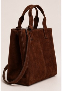 Sac fourre-tout de plage bohème en daim marron de qualité supérieure pour femme, sac à main d'épaule en cuir de luxe, sac de travail spacieux, vente en gros OEM ODM - Product Image 3