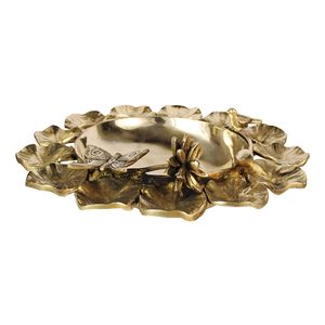 Brass Urli Vessel with <b>Bird</b> Butterfly Design Decorative Water Bowl for Flower Petals Home Decor Showpiece for Living Room - Product Image 6
