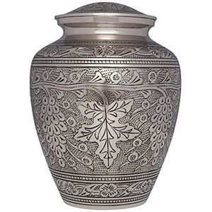Urnes funéraires classiques en métal pour cendres humaines, conçues pour un rangement respectueux avec des détails décoratifs et une protection durable - Product Image 5