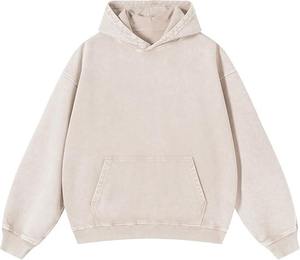 เสื้อฮู้ดดี้ผ้าฝ้าย 100% ทรงโอเวอร์ไซส์ ซับในอย่างดี ซักแบบแอซิดวอช อุ่น ทนทาน สวมใส่สบาย สำหรับการสั่งซื้อจำนวนมาก รับผลิตแบบ OEM - Product Image 2
