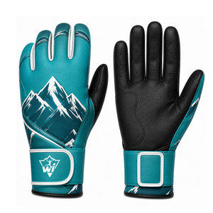 Gants de frappe de baseball pour hommes, en cuir synthétique respirant, antidérapants, avec sangle de poignet, légers, pour l'entraînement et les performances en compétition - Product Image 1