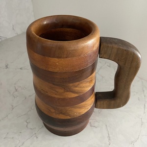 Taza de Café de Madera Hecha a Mano, Taza de Té a Rayas, Taza de Cerveza para el Hogar, Oficina, Hotel - Product Image 2