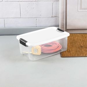 Set di 6 Contenitori di Plastica Trasparente Ultra Resistenti da 18 Quarti, Contenitori Organizzativi per Armadio, Bagno e Viaggi - Product Image 3
