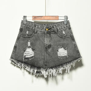 Shorts de Mezclilla Elásticos para Mujer, al por Mayor, Estilo Desgarrado, Tallas Grandes, para Verano - Product Image 2