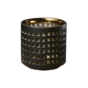 Portavelas votivo de Metal para Decoración de mesa, portavelas votivo con diseño votivo de cera de tema de lujo para decoración navideña - Product Image 1