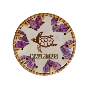 Posavasos de Ratán Tejido a Mano, Estilo Costero, con Nácar, Resistente al Calor, Idea de Regalo Sostenible para el Hogar - Product Image 2