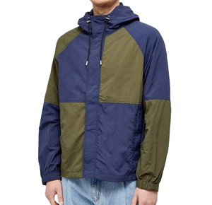 Men's Hooded Windbreaker Jacket Color Blocking Polyester Zipper Casual Streetwear Autumn <b>Coat</b> - Product Image 3
