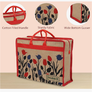 Premium Reusable Jute Grocery Tote <b>Bag</b> <b>Large</b> Eco Shopping Carry <b>Bag</b> with Reinforced Handles for <b>Beach</b> Market and Travel - Product Image 4