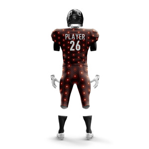 Ensemble de maillot et short de football américain personnalisé pour hommes, uniforme cousu, taille plus, respirant, antibactérien, séchage rapide - Product Image 6