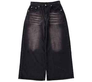 Custom Embroidered Winter Autumn Eco-Friendly Streetwear Baggy Jeans Mens Straight Loose Fit Plus Size Stonewashed Vintage pants - Product Image 2