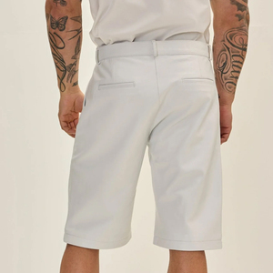 Nouveau design, short en cuir uni pour homme, coupe ajustée, faible MOQ, tissu en cuir de haute qualité, short décontracté pour adultes - Product Image 2