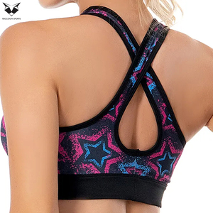 Soutien-gorge de sport imprimé par sublimation, grande taille, vêtements de fitness pour femmes de qualité supérieure, soutien-gorge de sport respirant uni pour le yoga - Product Image 3
