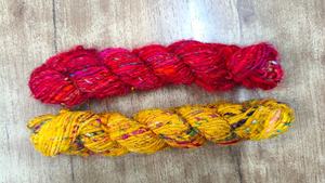 Custom-Made Multi Colored 100% Silk Dyed Fancy <b>Yarns</b> Textured Luxury Eco-Friendly for Embroidery Knitting Weaving Craft Projects - Product Image 2