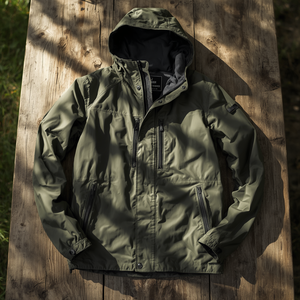 <b>Men</b> Nylon Shell Hooded <b>Lightweight</b> <b>Jacket</b> Windproof Outdoor Casual Sports Outerwear OEM Wholesale Supply - Product Image 5