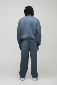 Unisex Oversized Half <b>Zip</b> <b>Hooded</b> Sweatshirt Solid Color Regular Sleeve Breathable Fleece Eco-Friendly Pocket Casual Autumn Wear - Product Image 2