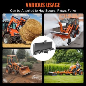 Adattatore Universale in Acciaio da 3/8'' per Caricatore, Piastra di Montaggio a 3 Punti per Skid Steer, 7000 libbre, Ricambi per Macchine Agricole Skid Steer - Product Image 6