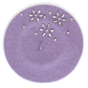 Chapeau d'hiver pour femme, bonnet en cachemire doux et chaud, orné de strass, bonnet élégant pour femme - Product Image 5