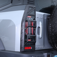 Nouveauté : Cache de feu arrière Mecha en ABS motif fibre de carbone pour Jetour T2 Traveler – Accessoires extérieurs