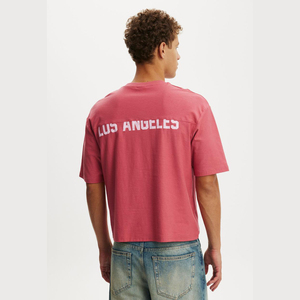 Camiseta unisex 100% poliéster con cuello en V, corte holgado, capa de malla, informal, manga corta, ajuste oversized, 240 gramos, tejido de punto, color liso, secado rápido - Product Image 3