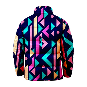 Unisex <b>Winter</b> Fire Sublimation Printed Puffer Coat Custom Wholesale Breathable Outwear with Pocket Decoration Knitted Fabric - Product Image 2