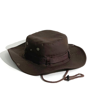 Unisex Waterproof Bucket <b>Hat</b> Solid Color Cotton Canvas Washed Hand Embroidery Adjustable Outdoor Casual Style Adult Spring - Product Image 6