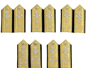 QUICK WAY INDUSTRIES แผ่นปักไหล่พิธีการ ระดับเรือเอกสองดาว - Product Image 4