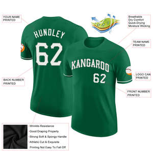 Trendy Men's Custom Green Team Sports Athletic Jersey Tee Personalized Number Streetwear <b>Y2K</b> Private Label OEM Men's <b>Shirts</b> USA - Product Image 2