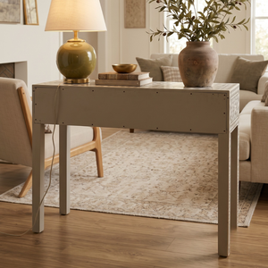 Console de rangement artisanale en nacre, meuble d'entrée traditionnel avec tiroirs pour salon et décoration intérieure - Product Image 2