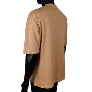 T-shirt Homme Personnalisé à Manches Courtes Col Rond 100% Coton Tricoté Coupe Oversize Couleur Unie Décontracté Uni Délavé à l'Acide Respirant - Product Image 5