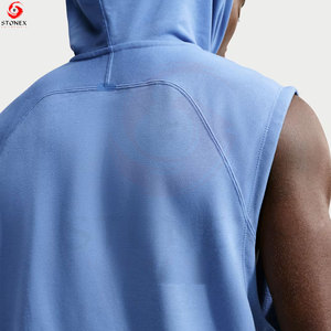 Chaleco con Capucha sin Mangas para Hombre, Estilo Oversize, Camiseta sin Mangas con Capucha, Ropa Casual Urbana, para Fitness, Gimnasio, Ejercicio, Camiseta Musculosa, Ropa Personalizada de Moda - Product Image 4