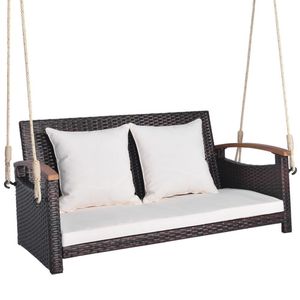 Dondolo da Giardino in Rattan per 2 Persone per il Relax in Veranda - Product Image 4