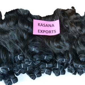 Extensions de cheveux humains du temple indien brut à double trame et à cuticule alignée Paquet de cheveux naturels lâches et profonds traités à la machine - Product Image 4