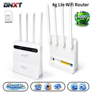 Dispositivo Wifi DNXT WiFi6 300Mbps, Router Wifi Doméstico Inalámbrico, Router de 4000mAh, Router Wifi Económico 1WAN/4LAN, Router con Tarjeta SIM LTE para Uso Doméstico - Product Image 1