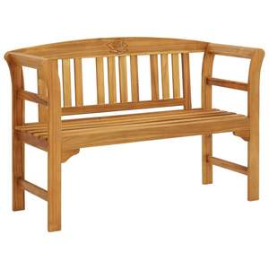 Banco de Jardín de Madera de Acacia Sólida, Muebles de Patio Duraderos de Tamaño Mediano - Product Image 1
