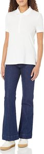 Haut de sport pour femme en jersey blanc, séchage rapide, anti-boulochage, respirant, avec logo frontal, manches courtes, polyester - Product Image 5