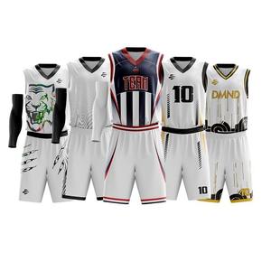 Conjunto de Uniforme de Baloncesto Sublimado Personalizado, Camiseta sin Mangas con Cuello en V, Pantalones Cortos, Unisex, para Adultos, Todas las Temporadas, Ropa Deportiva de Secado Rápido - Product Image 2