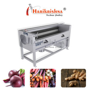 Roller <b>Brush</b> Fruit & <b>Vegetable</b> Cleaning Peeling Machine Industrial Roller <b>Brush</b> Cleaning Peeler Machine - Product Image 3