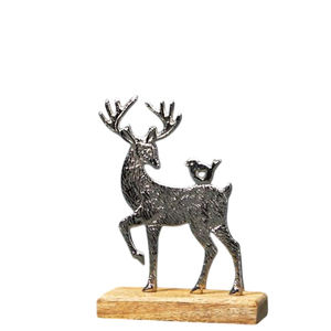 Escultura de reno navideño de lujo al por mayor, figura de reno sentado de latón dorado para decoración de mesa navideña a un precio excelente. - Product Image 5