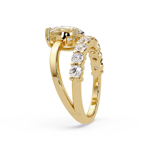 Anillo de Compromiso de Lujo de Oro Puro de 14K con Diamante Cultivado en Laboratorio de Corte Ovalado de 2.00CT, Certificado por IGI, Anillo de Boda, Joyería - Product Image 4